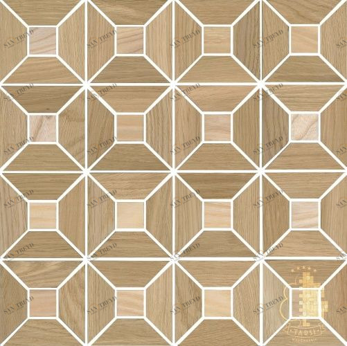 Мозаика и 3D панели из дерева Tarsi Квартал 2d611 Дуб Селект (Гладкая) 331х331 мм 1401100037