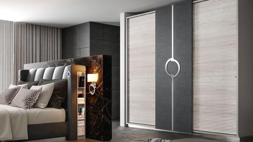 Caroti Шкаф-купе из лакированного дерева в современном стиле с раздвижными дверцами и ящиками Concept Art.3 - plateau - Вид №1