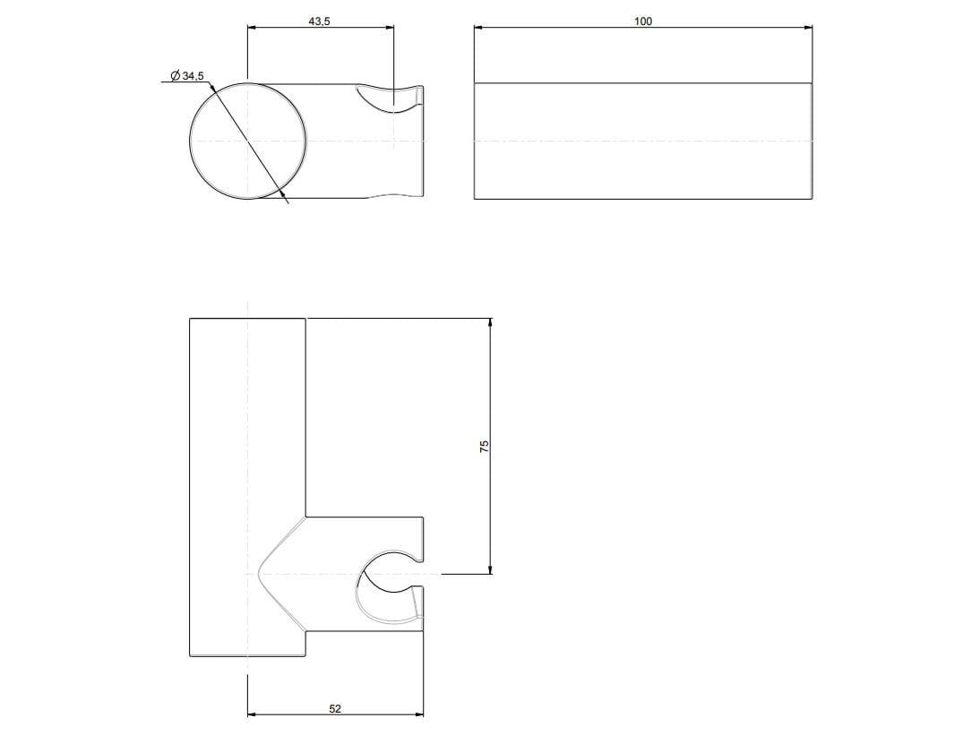 Держатель для душа из АБС-пластика Rubinetterie Frattini Pepe XL ARCH-00012682 - Вид №1