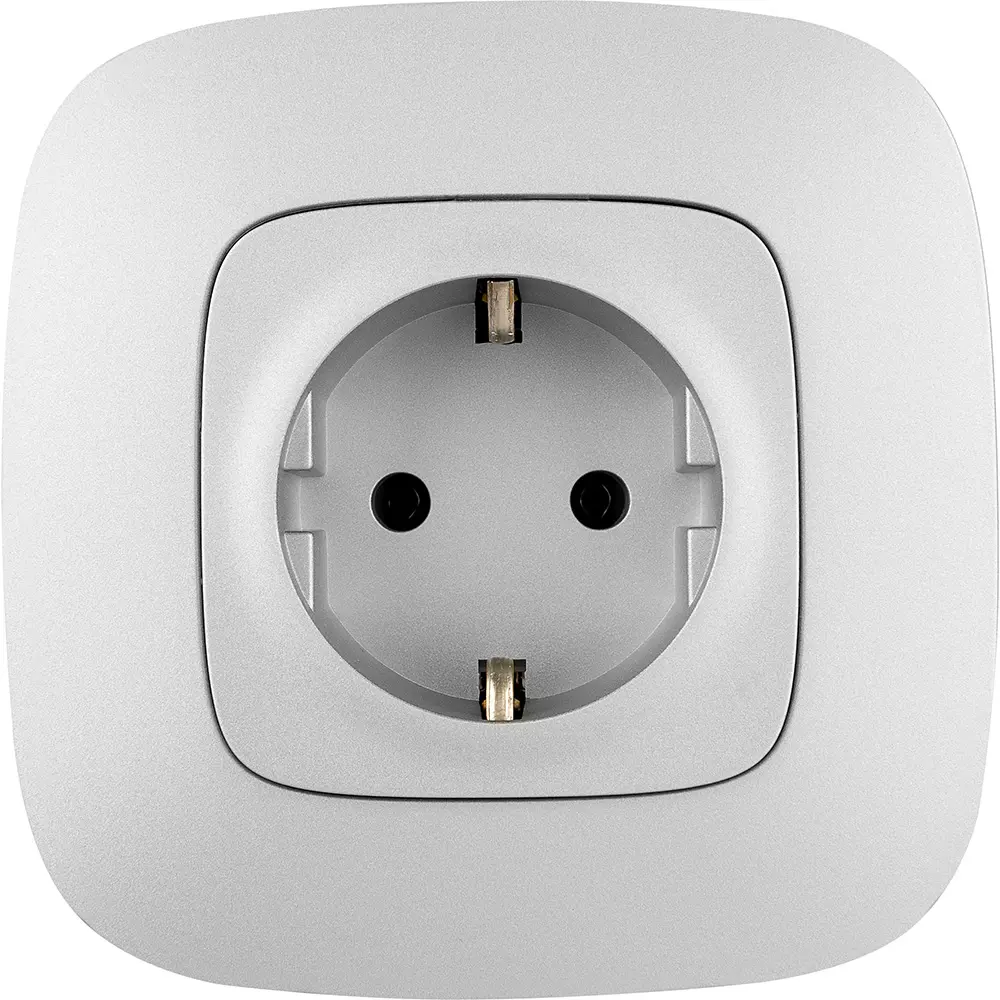 Розетка Legrand VLN-A 2 контакта с заземлением цвет алюминий Valena Allure STLM-2055824 - Вид №5