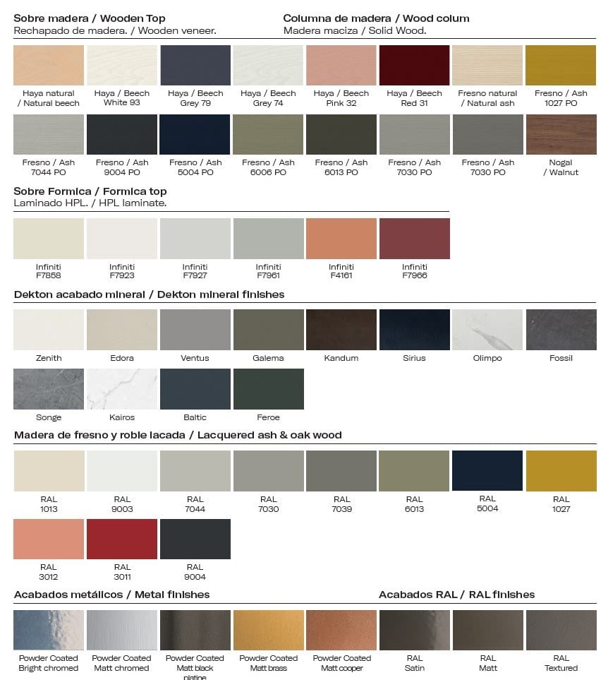 Круглый стол с ясенем и стальным основанием Vergés сэндвич ARCH-00148433 - Вид №2