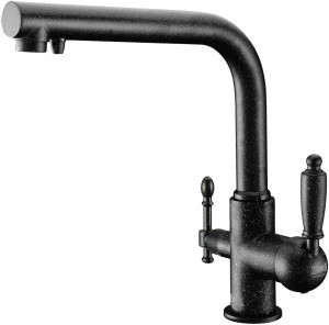 Смеситель ZorG Clean Water ZR 313 YF-33 ЧЕРНЫЙМЕТАЛЛ для кухонной мойки, черный металлик