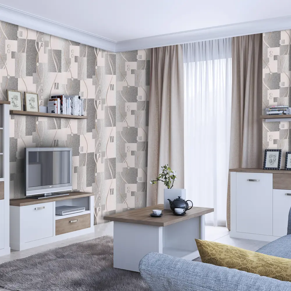 Обои флизелиновые Волны серые 1.06 м 0407-1 Santreyd STLM-2114288 - Вид №3