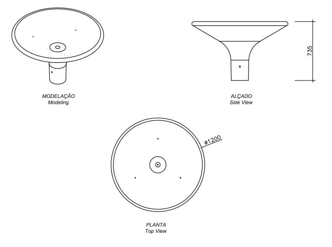 Круглый бетонный плантатор amop Amoplay ARCH-00071932 - Вид №2