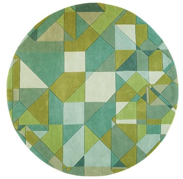 Toulemonde Bochart Круглый шерстяной коврик с геометрическими мотивами The designers sun-id-1376420 - Вид №1