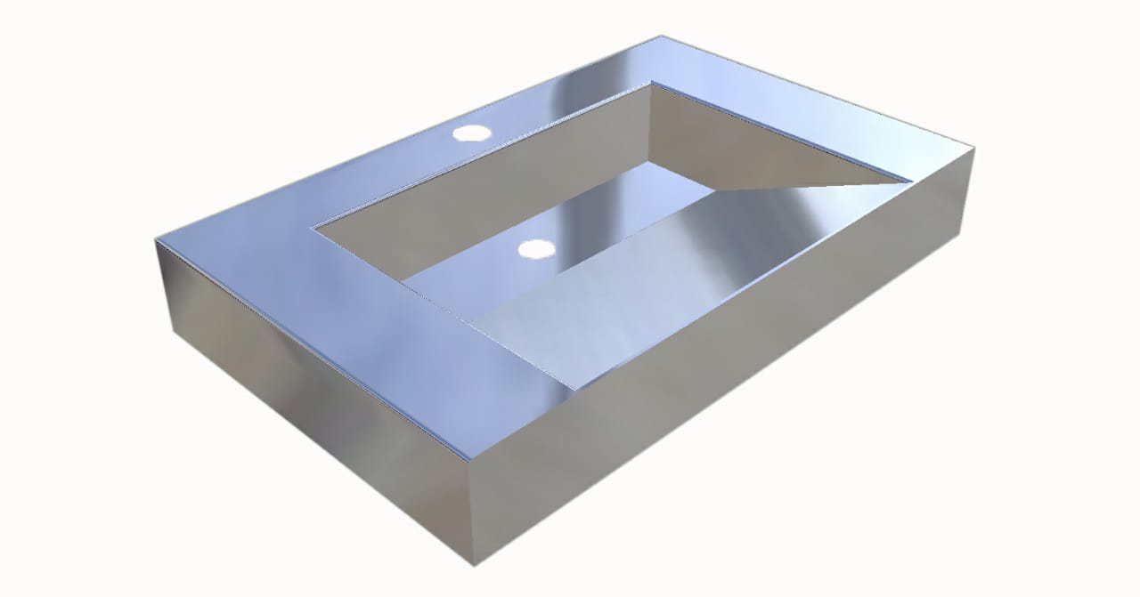 MF-125 Раковина встраиваемая Public Steel 