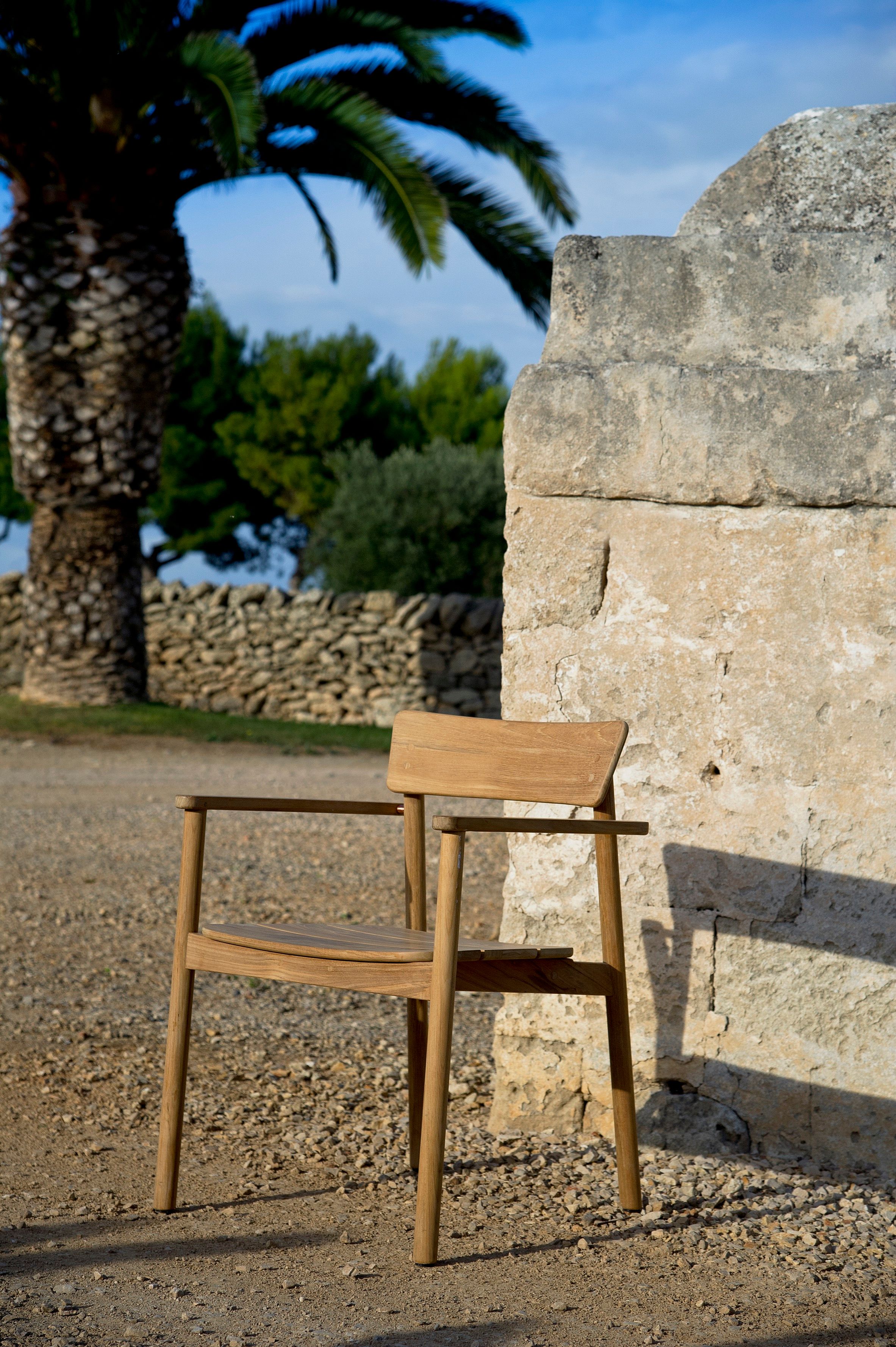 Садовое кресло из тикового дерева с подлокотниками Unopiù Pevero ARCH-00119319 - Вид №4