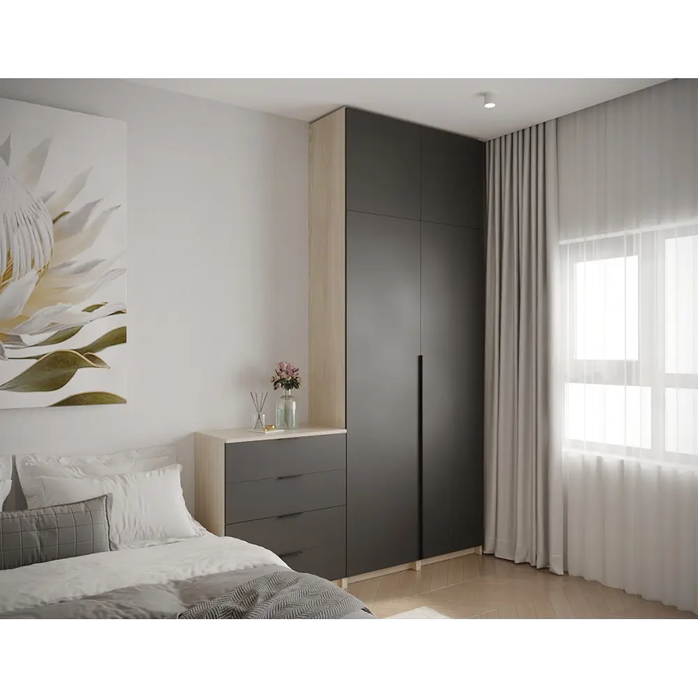 Дверь Лион 59.4x193.8x1.8 см ДСП цвет серый Santreyd STLM-2104795 - Вид №10