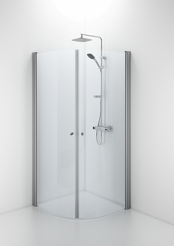 58880190 Душевой уголок IFO Space Complete с гнутыми дверцами, алюминиевый профиль, прозрачное стекло с ручкой, SBNK 800 x 800
