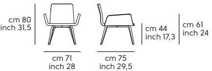 Midj Кресло из ткани с подлокотниками Light sun-id-1491528 - Вид №2