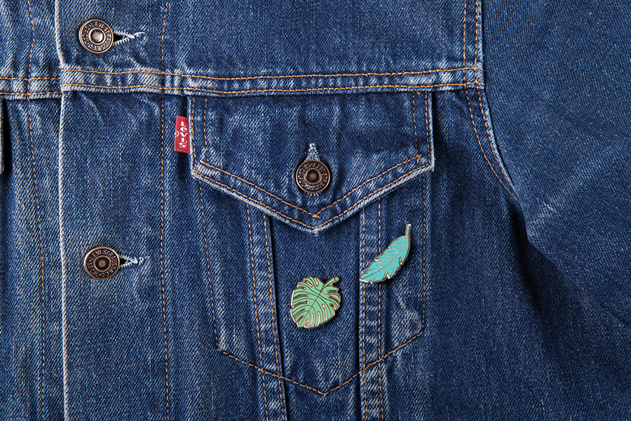 DYPINSLEA Набор из 2-х металлических булавок pinaholic leaves Doiy  - Вид №1