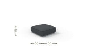 Ткань квадратный сад пуфик Talenti Cliff Decò ARCH-00110877 - Вид №2