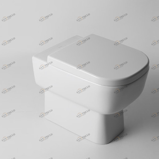 DUETTO21 Приставной унитаз напольный Белый Antonio Lupi Design Duetto Италия Antoniolupi