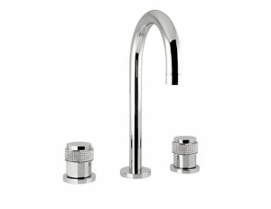 071401.H00.50 Раковина с тремя отверстиями и украшением swarovski Яркий хром