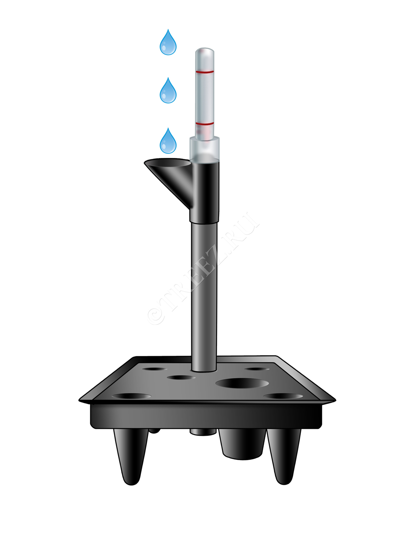 41.3300-01-SQ-35 Система автополива SQ-35 для кашпо  Effectory - модель SQ-35 Цветочная коллекция  - Вид №2