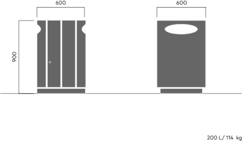 VESTRE Урна из оцинкованной стали с крышкой для улицы Urban sun-id-1420351 - Вид №22