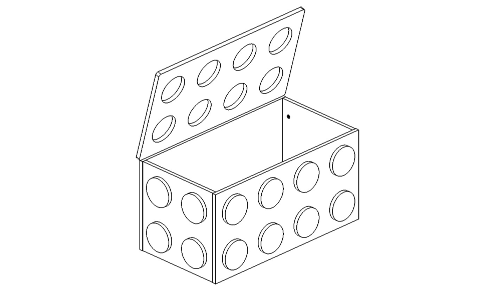 Ящик для игрушек крашеный "Леголенд" МАНДАРИН ЛЕГОЛЕНД 179565 Зеленый Santreyd  - Вид №3