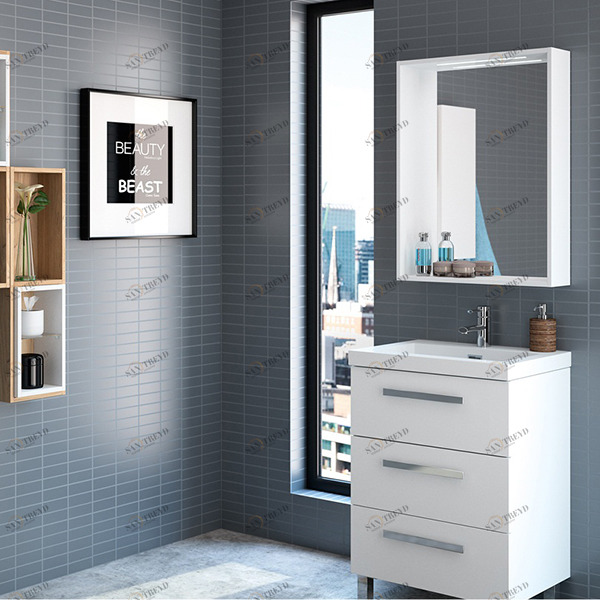 КОМПЛЕКТ МЕБЕЛИ FUSSION CHROME 60 СМ GLOSS WHITE SALGAR 23240