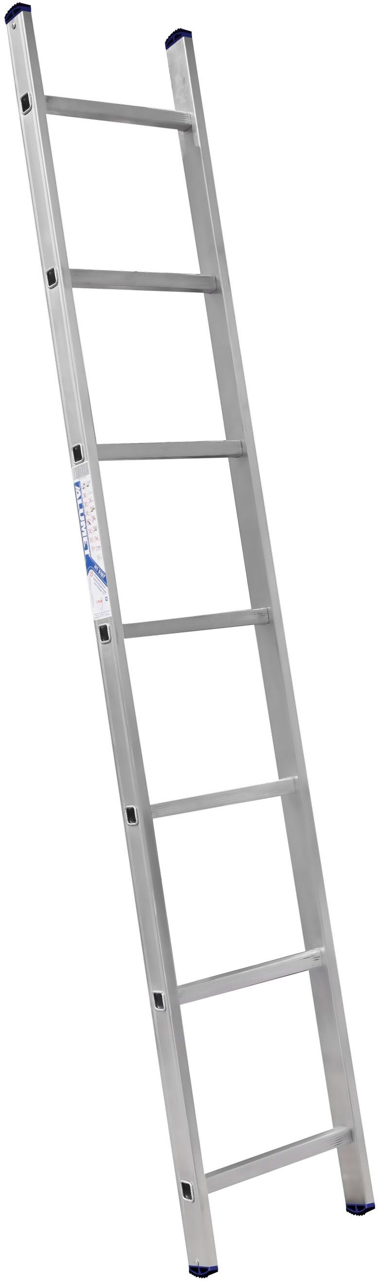 Алюминиевая односекционная  приставная лестница 1*7