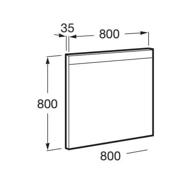 Квадратное зеркало со встроенным настенным освещением Roca Призма ARCH-00106038 - Вид №2