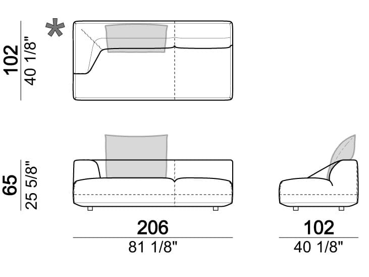 3-местный тканевый секционный диван Arketipo Starman ARCH-00099910 - Вид №10