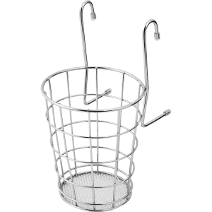 Корзина для рейлинга Аквадекор Stick круглая 14x13x24 см сталь цвет серый