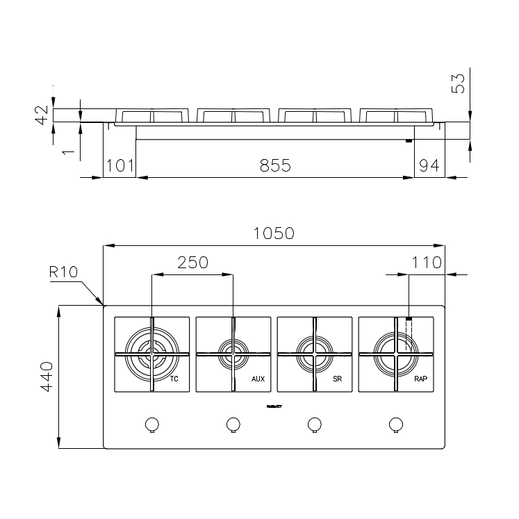 7607032 Варочная панель KE Line 7607032 Fosterspa  - Вид №1
