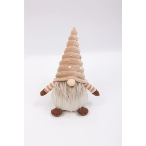 Новогодняя фигурка KREAFORTA Гном 24 см бежевый