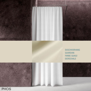 DV-GCS200-140-GUA02 Душевая занавеска Guardian, длина 200 см, ширина 140 см. яичная скорлупа PHOS