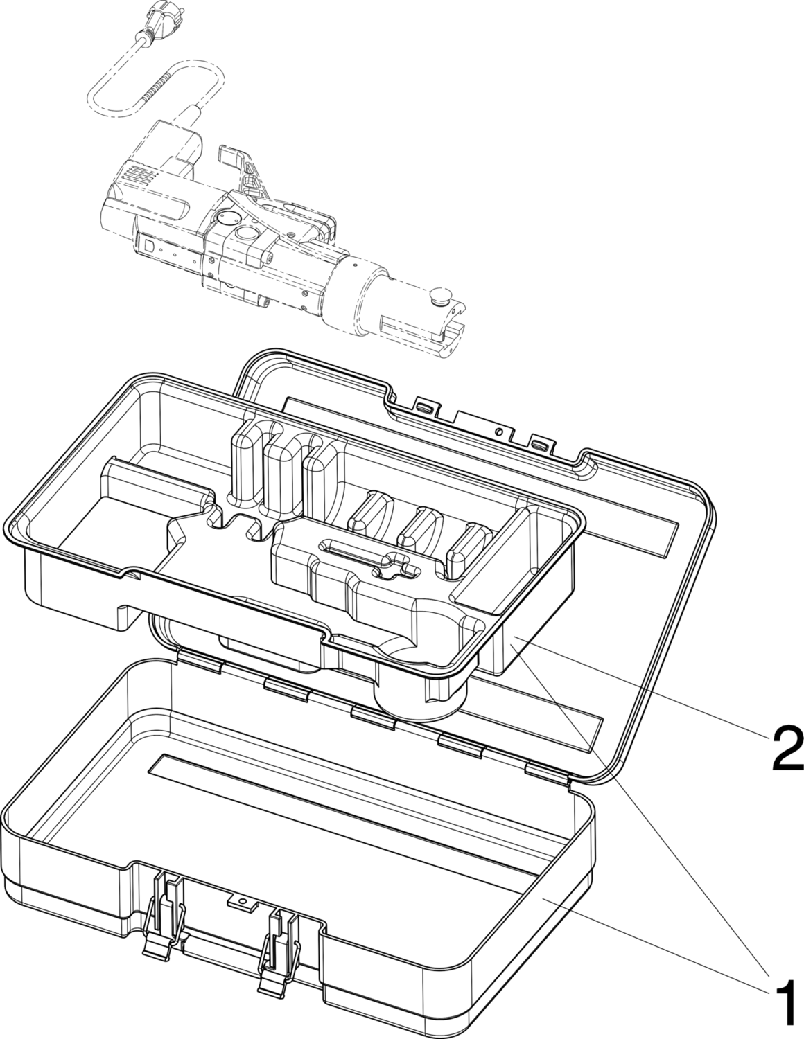 380 250 1) Модель 2280.1 Трубопроводные системы  Системные пресс-инструменты  Системные пресс-инструменты  Блок питания от сети / 230 В Santreyd  - Вид №2