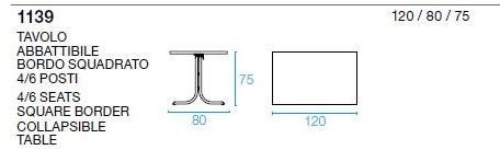 emu Складной прямоугольный стальной стол sun-id-1428194 - Вид №9