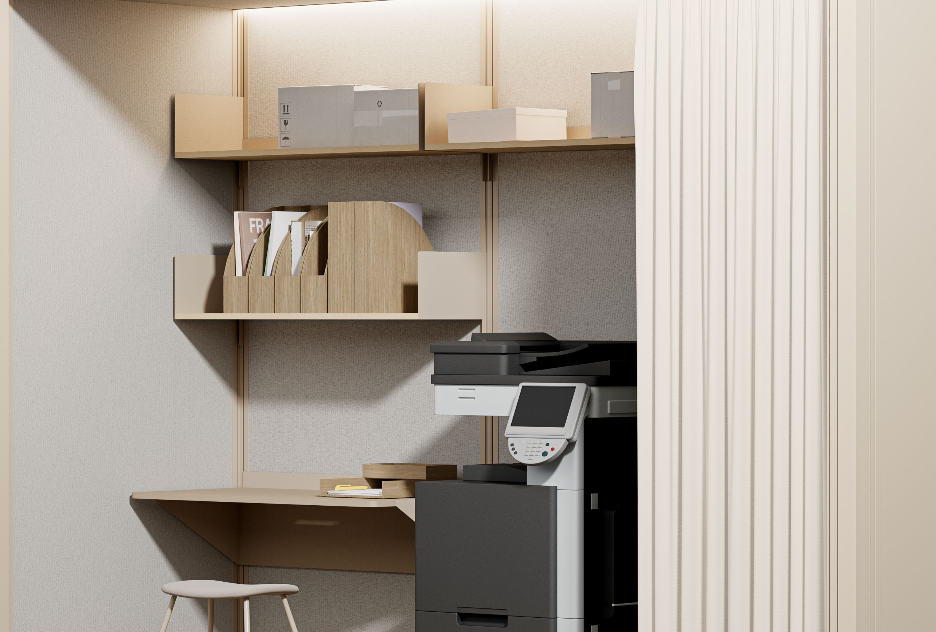 Алюминиевый модульный офисный остров с порошковым покрытием Mute ARCH-00117724 - Вид №1