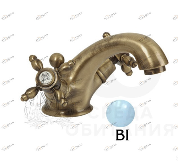 Смеситель MIGLIORE Beatrice ML.BTC-134.BI для раковины - белый 