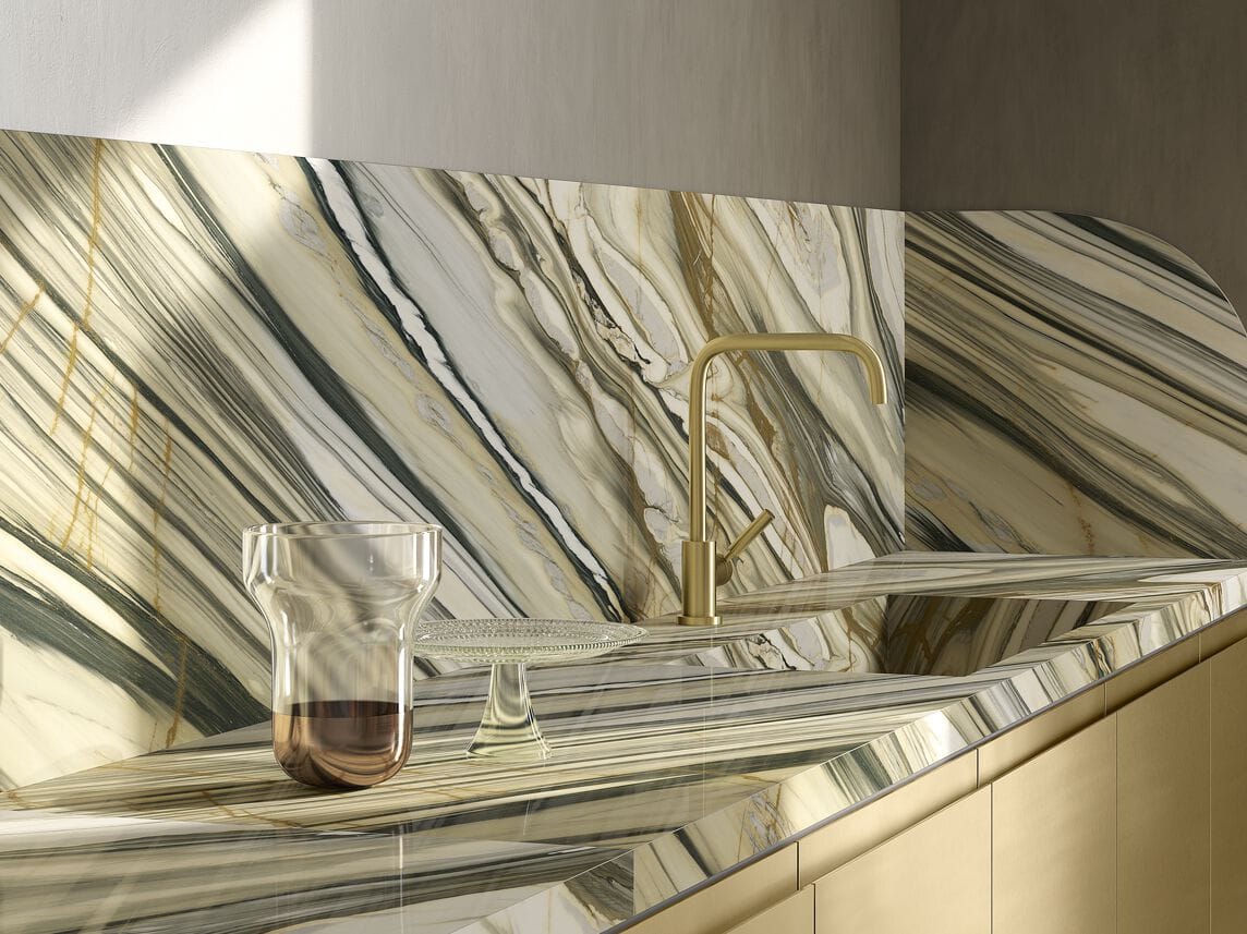 Столешница из керамогранита с мраморным эффектом CERAMICA FONDOVALLE MYTOP ARCH-00030313