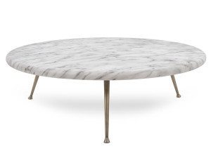 Низкий круглый журнальный столик из МДФ