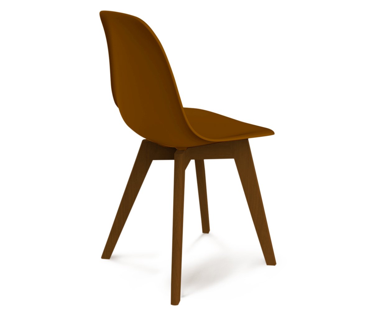 Стул DSW Коричневый S39 (eames style) SHEFFILTON EAMES STYLE 015602 Коричневый  - Вид №2