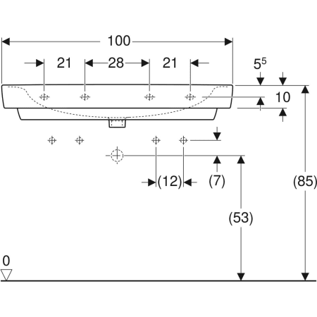 501.720.00.1 Накладная раковина Geberit Renova Plan Geberit  - Вид №39