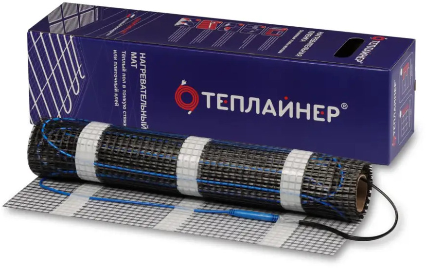 93408430 Нагревательный мат для теплого пола Теплайнер 2 м2 320 Вт с механическим терморегулятором ТР310 STLM-0546986