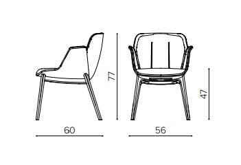 Тканевый стул с подлокотниками True Design Hive ARCH-00066374 - Вид №2