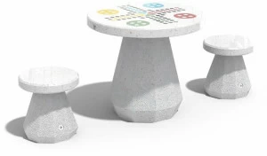 ENCHO ENCHEV - ETE Круглый игровой стол из бетона  188