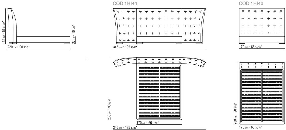 Flexform Кровать с изголовьем капитоне Caress sun-id-1505200 - Вид №1