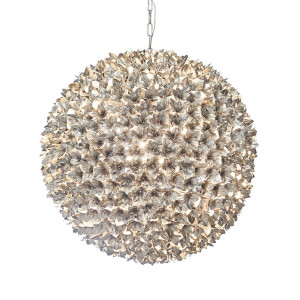 500253-02 ABHIKA ЛАМПА ЦВЕТОЧНЫЙ ШАР SILVER
