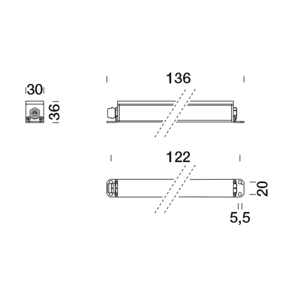 8419163 Встроенный светильник Platek MINI CORNICHE FULL INOX  MINI CORNICHE FULL INOX 100 mm - LED 4000K 26°  - Вид №2