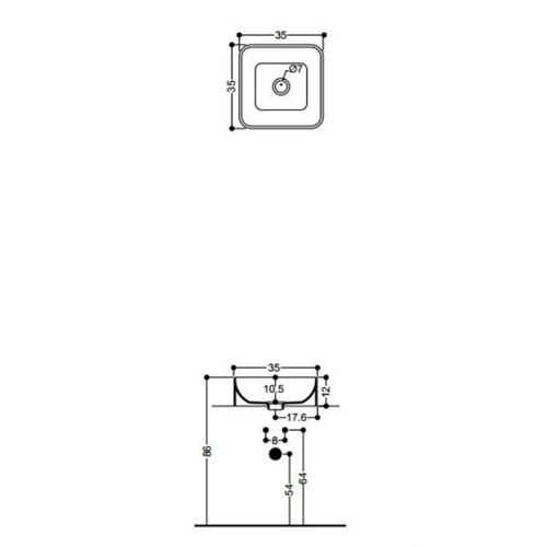 41642 Накладная раковина на столешницу  овальная Santreyd  - Вид №1