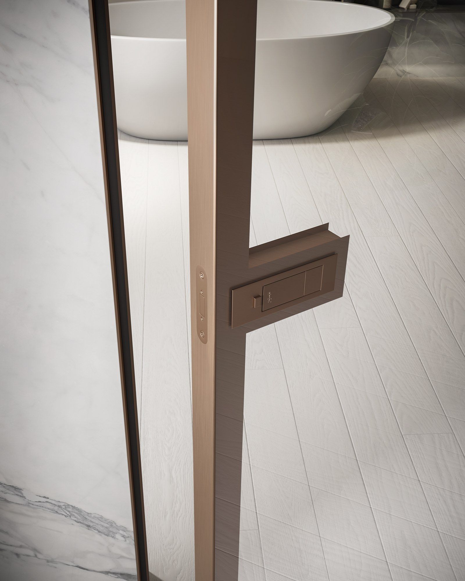 Дверь с глянцевыми и матовыми лакированными панелями GAROFOLI Bisystem ARCH-00133639 - Вид №6