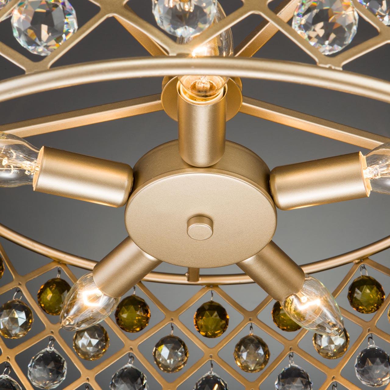 Подвесная люстра Bogates Perline 307/5 Strotskis BOGATES ДИЗАЙНЕРСКИЕ, PERLINE 312430 Желтый  - Вид №3