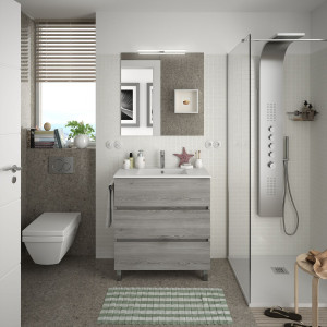 26566 SALGAR Мебель для умывальника FUSSION LINE 800 3 ящика BAY PINE 797 x 868 x 450 мм Лавровая сосна