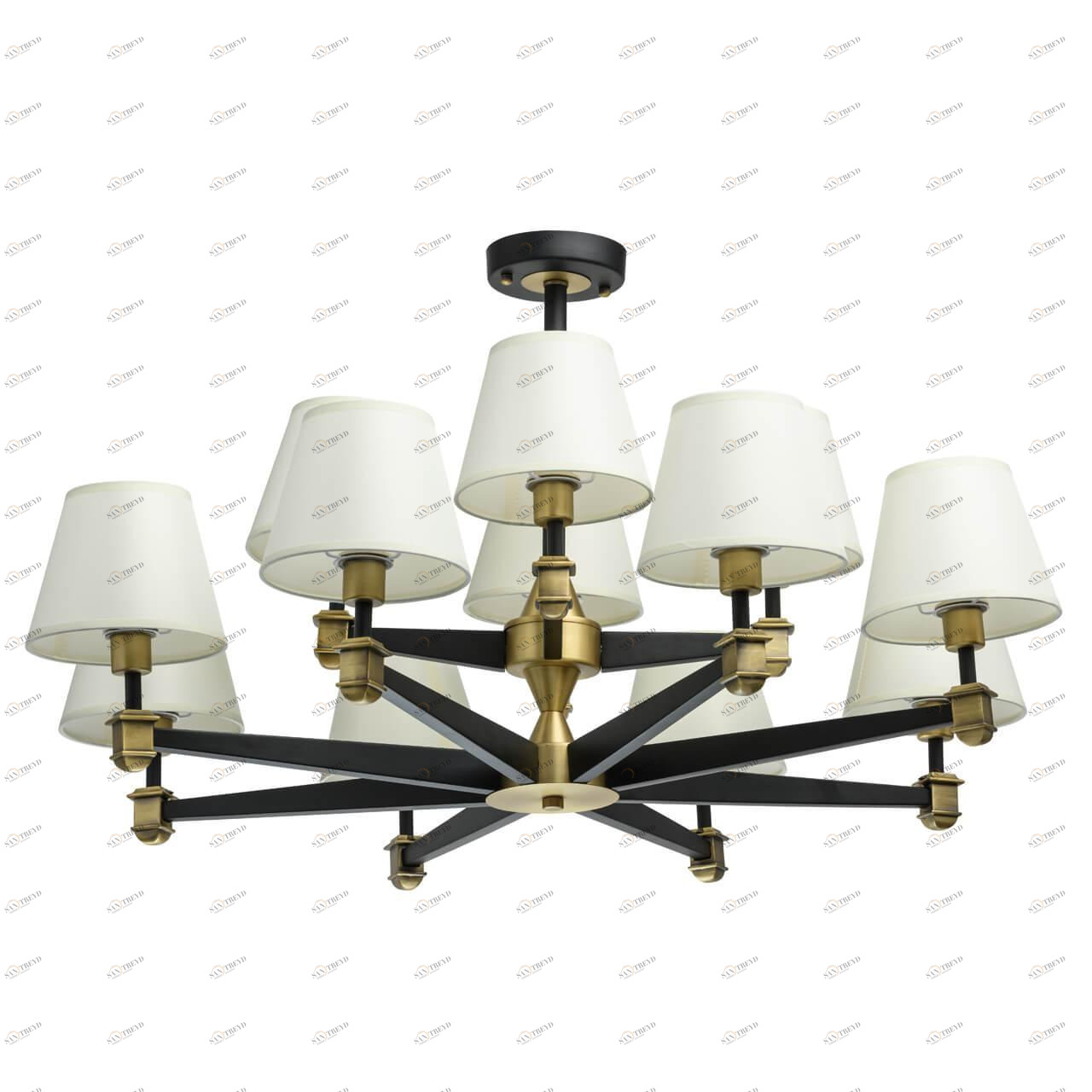 Потолочная люстра MW-Light ДельРей 700013512 кремовая MW-LIGHT ДИЗАЙНЕРСКИЕ, ДЕЛЬРЕЙ 220618 Кремовый 