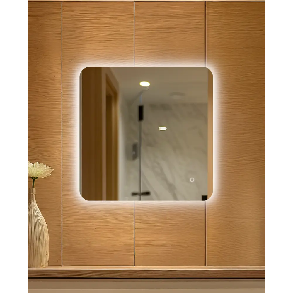 Зеркало в ванную комнату Сингапур Лайт 80x80 см с подсветкой Santreyd STLM-2151127