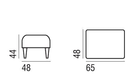 Съемный пуф из ткани Verzelloni Divanitas ARCH-00127697 - Вид №5